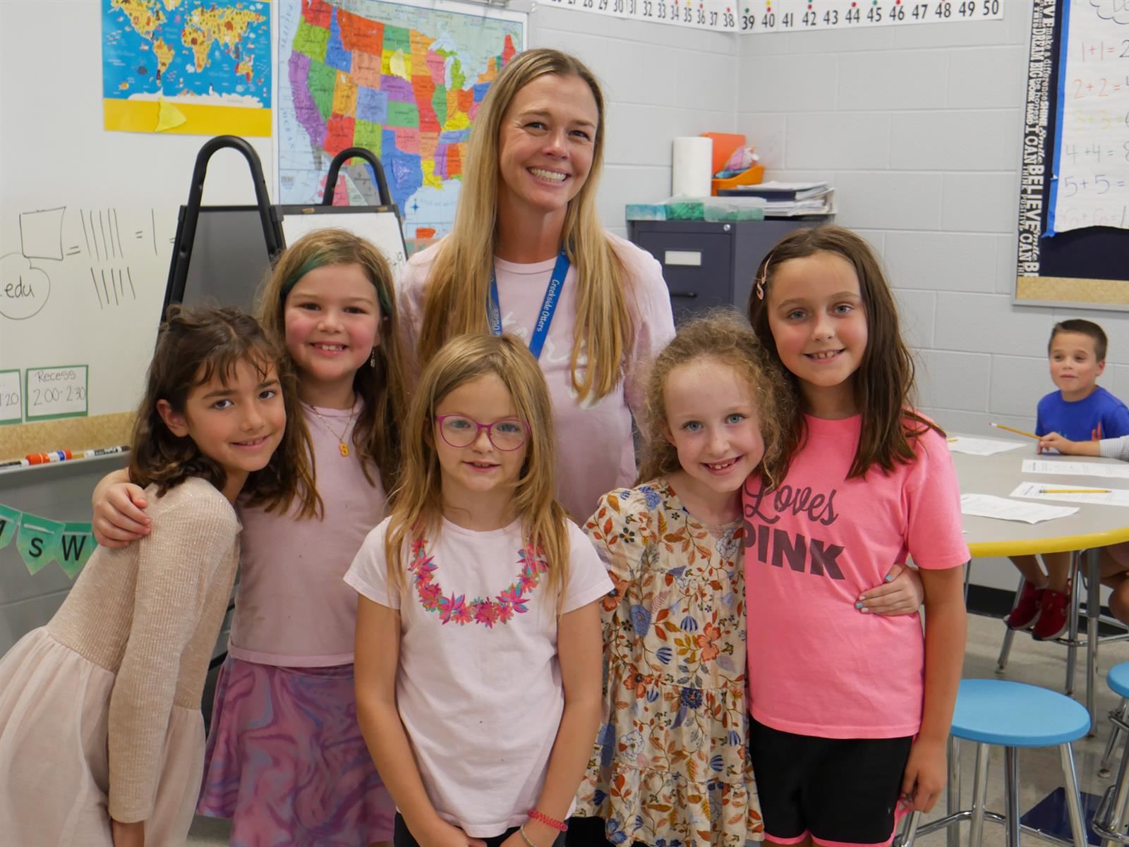 teacher and students in classroom